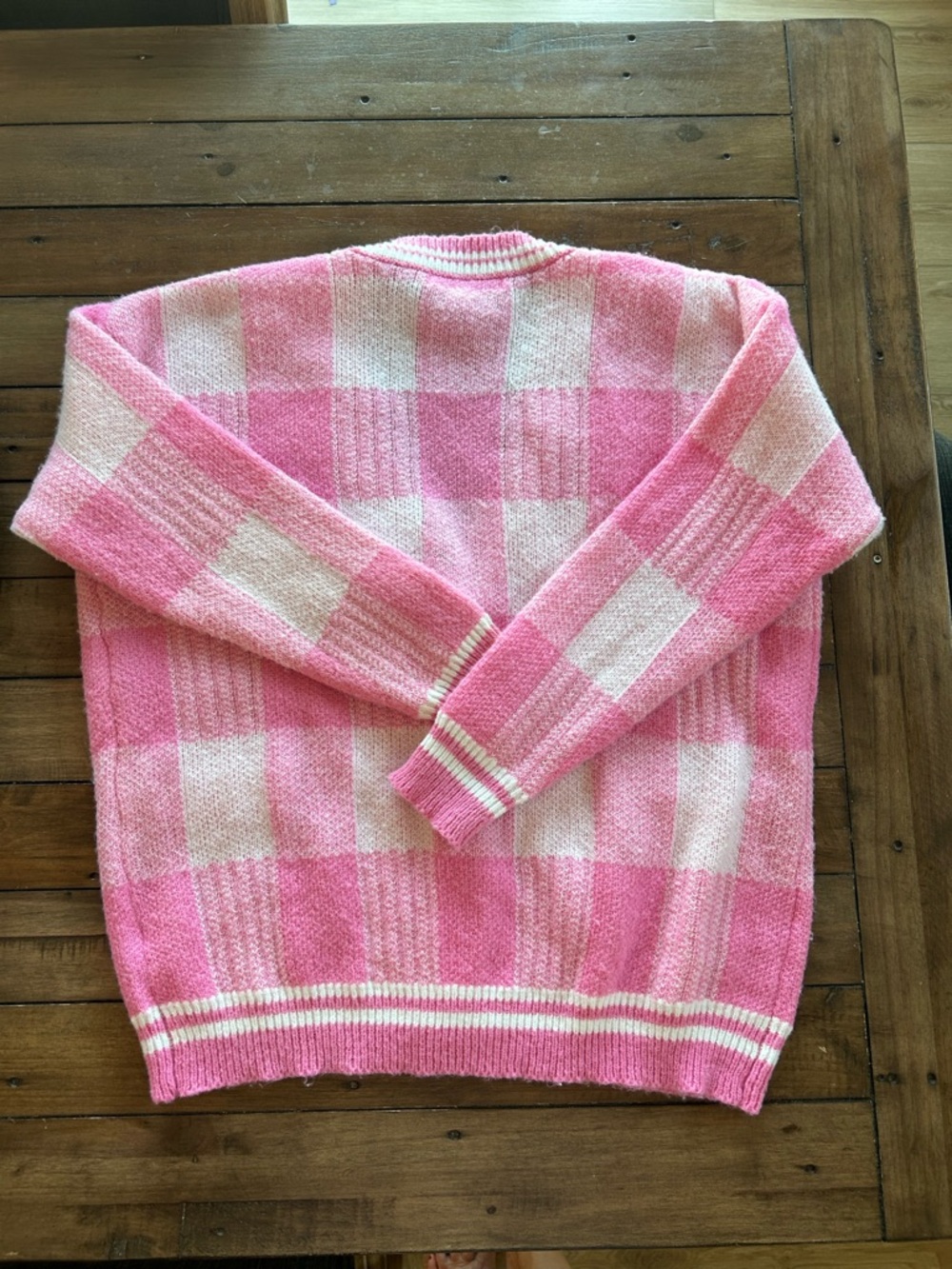 More to Come Revolve Bonnie Pink Plaid Cardigan Sweater XS - Picture 11 of 12